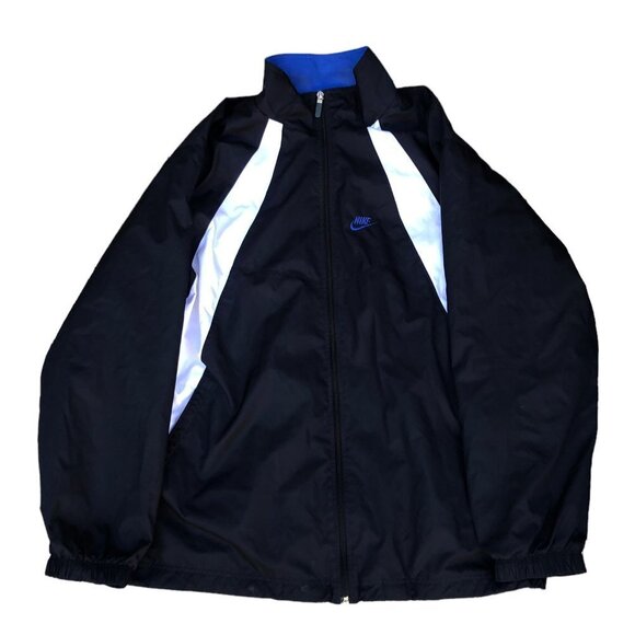 VINTAGE Nike Windbreaker Jacket Large Black - Picture 1 of 7